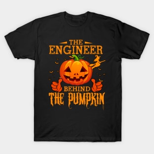 Mens The CHEF Behind The Pumpkin T shirt Funny Halloween T Shirt_ENGINEER T-Shirt